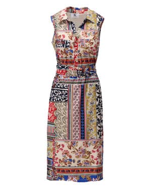 C318 Midi jurk met design Multi