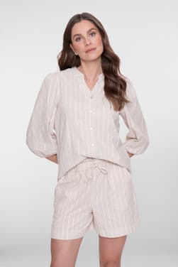 Blouse lurex stripe Ecru