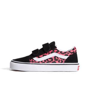 Old Skool V GLITTER LEOPARD Diva Pink Roze